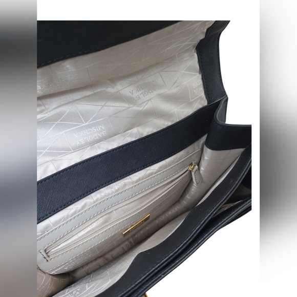 Badgley Mitchka Black Saffiano Leather Lena Satchel - Picture 10 of 15